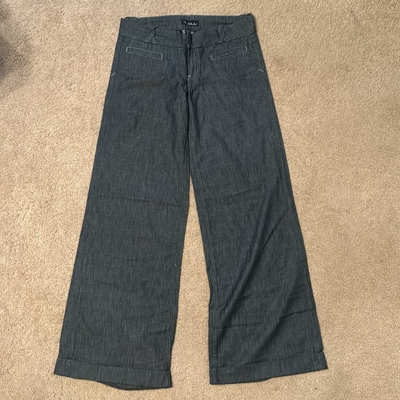 Wide leg chambray trousers - Picture 8 of 9